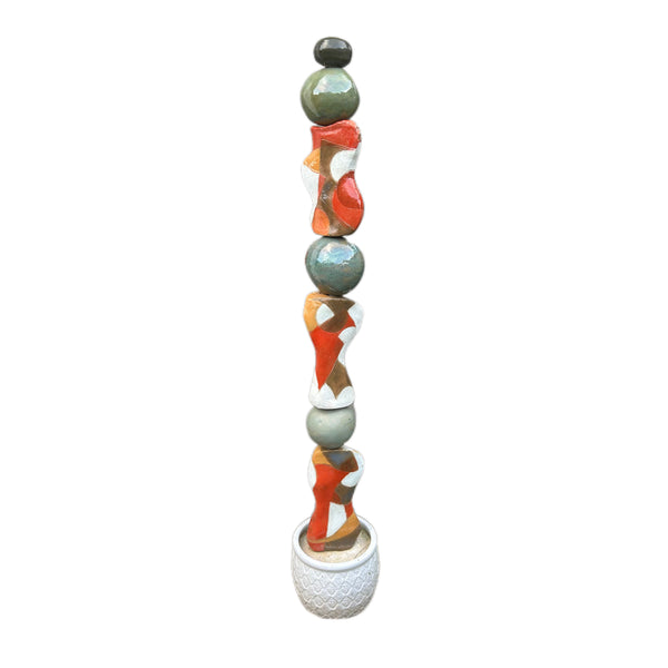 Bananas and Creams Ceramic totem