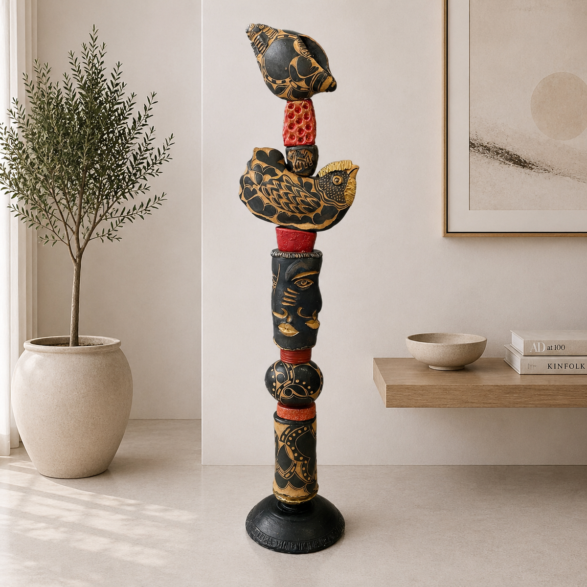 The Black Shell Ceramic totem