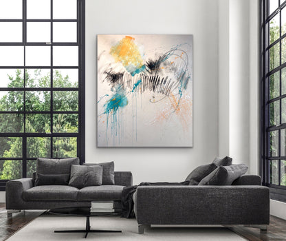Mind’s Eye in a room example by Beth Shields, an original abstract painting 