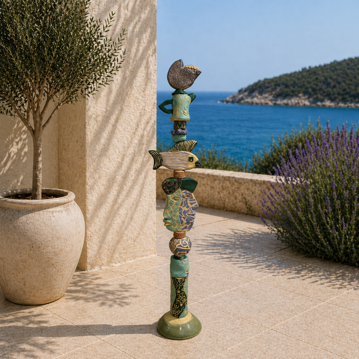 Juxtaposition #2 Ceramic totem