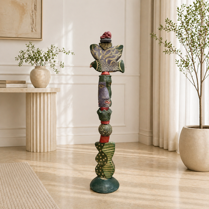 Live and Let Live Ceramic totem