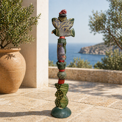 Live and Let Live Ceramic totem
