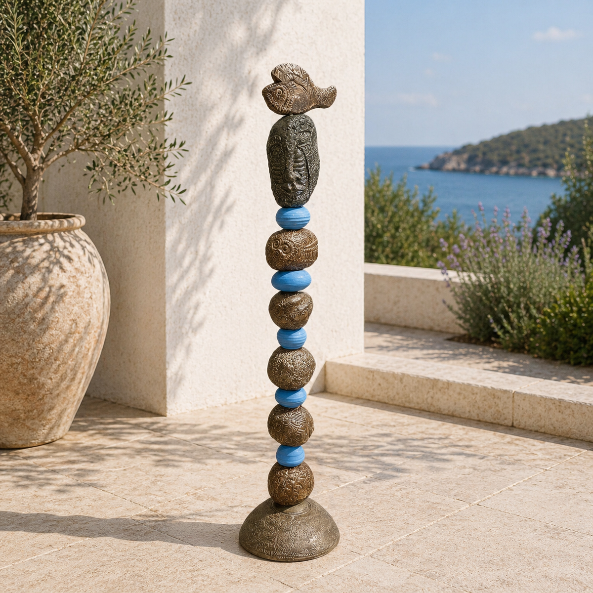 Stone Perch #5 Ceramic totem
