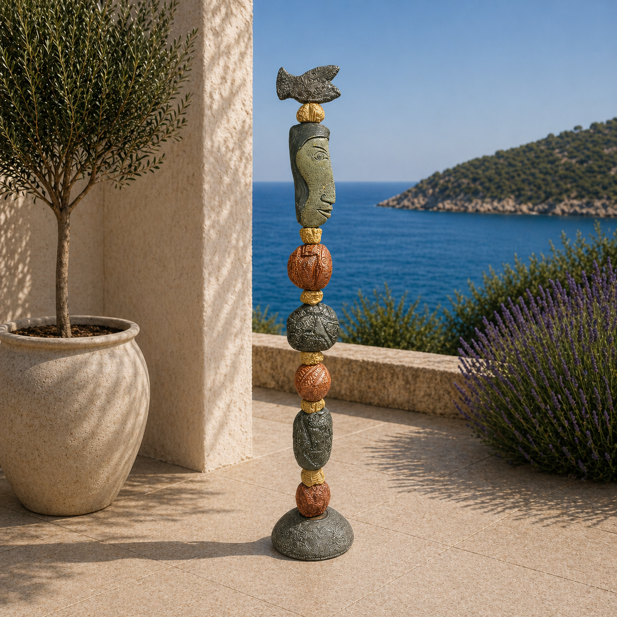 Stone Perch #1 Ceramic totem