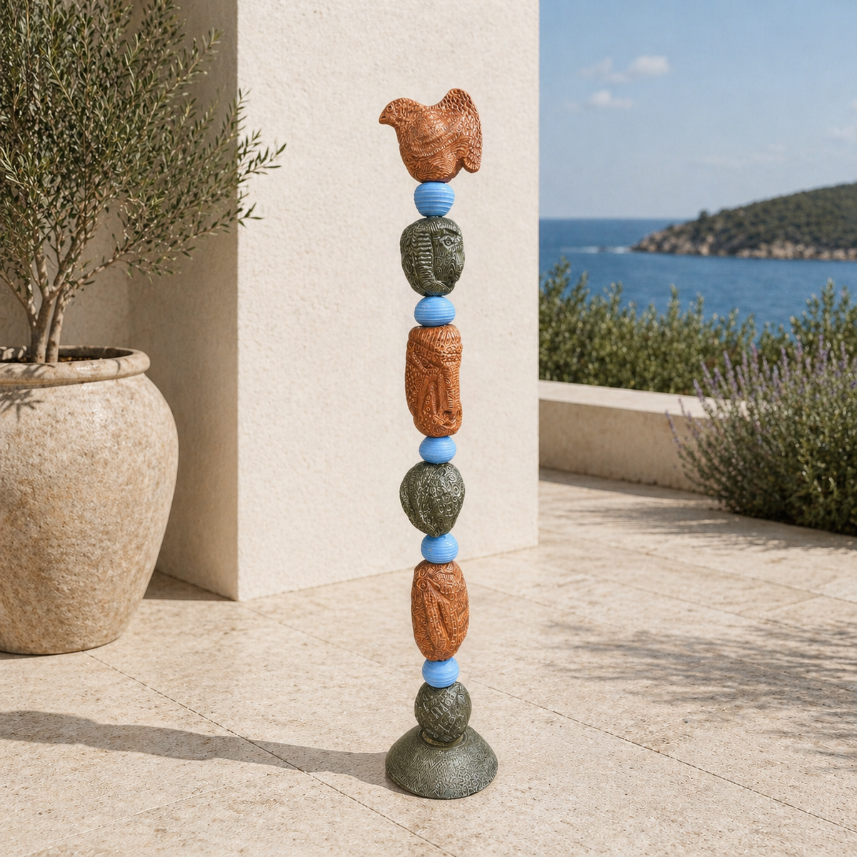 Stone Perch #4 Ceramic totem