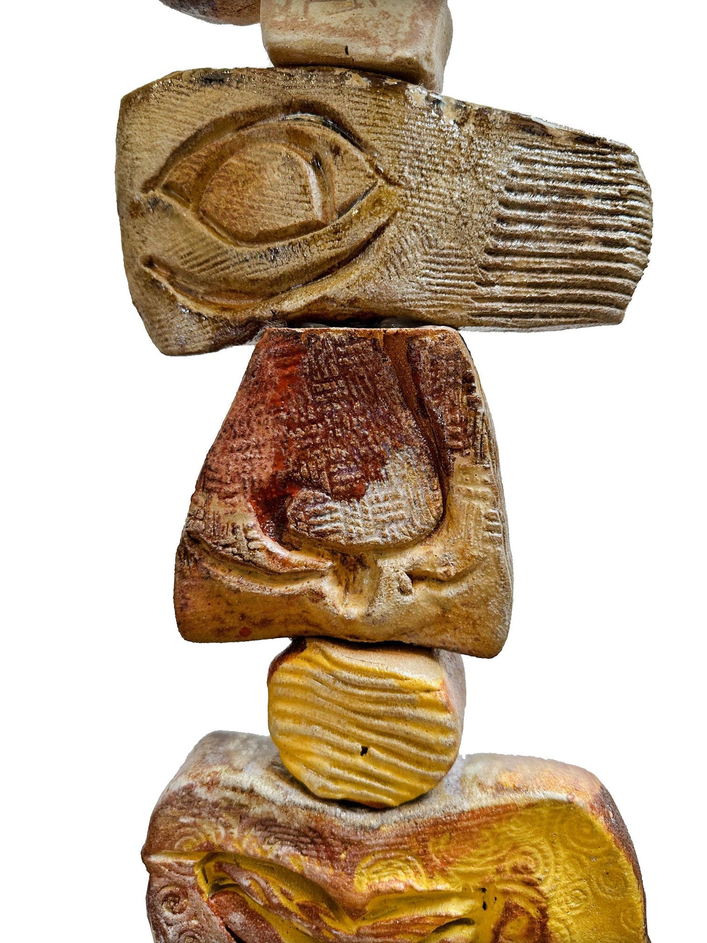 Small Earthtone Ceramic Totem