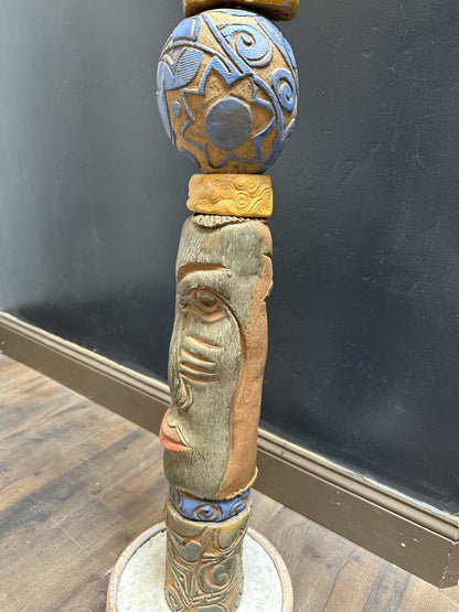 Long Face Totem Sculpture#2