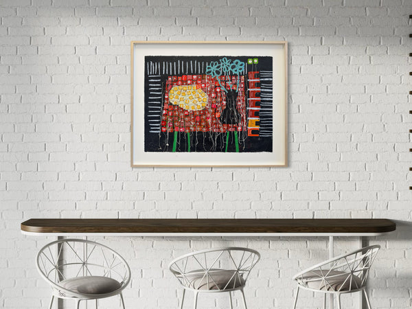 Piano lesson at the kitchen table