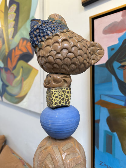 Long Face Totem Sculpture #1