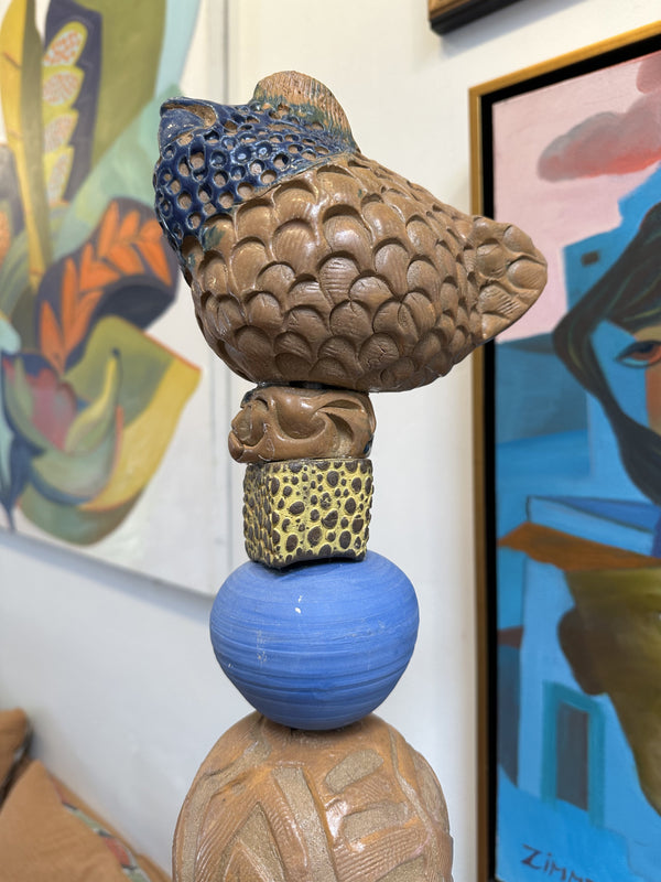 Long Face Totem Sculpture #1