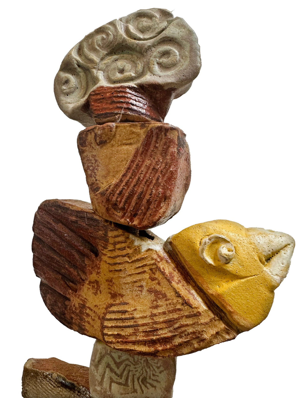 Small Earthtone Ceramic Totem