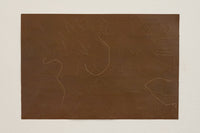 Apparently Trilogy by Terese Garcia – detail of carefully worked flat tone surface in warm rust panel