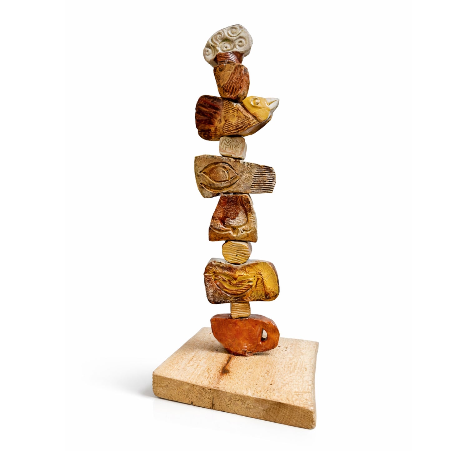 Small Earthtone Ceramic Totem