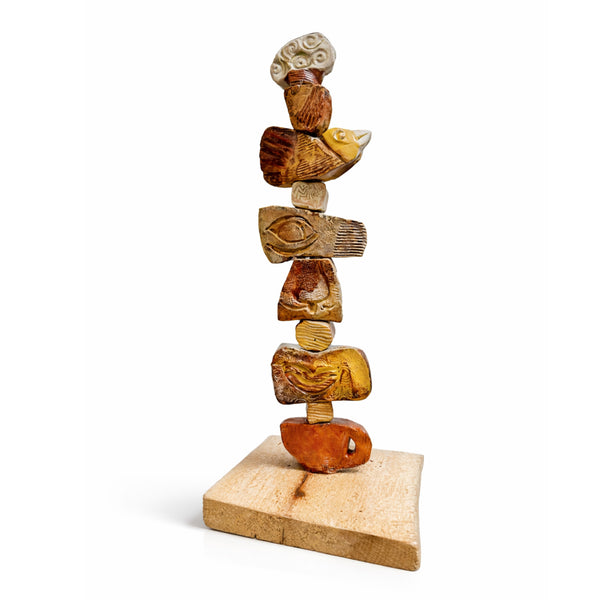 Small Earthtone Ceramic Totem