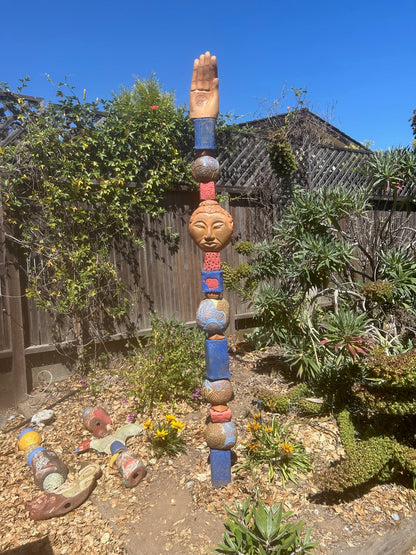 Buddha Totem Ceramic Sculpture