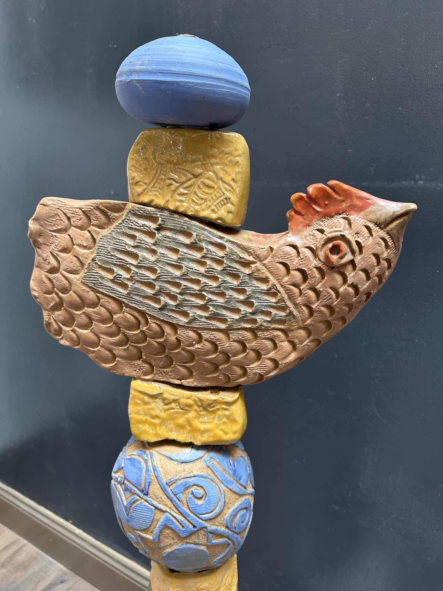 Long Face Totem Sculpture#2