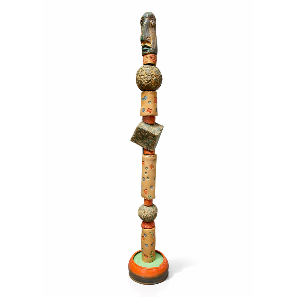 Totem Sculpture with cube