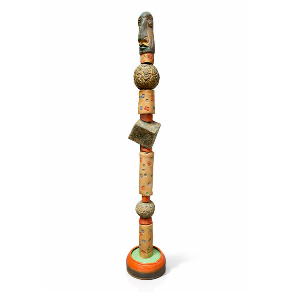 Totem Sculpture with cube