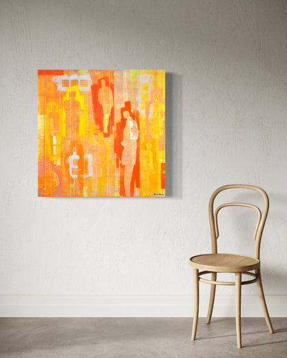 All In This Together II by Goren – painting in room stating individual and collective tension simply and beautifully