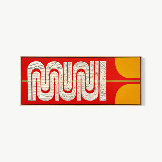 Muni Worm #8 – topographic map painting by Miriam with city streets in thick raised acrylic relief applied with custom tool, based on real Google Maps data with organic fluid rhythm