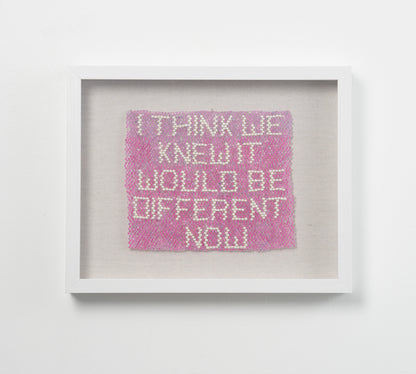 I think we knew it would be different now