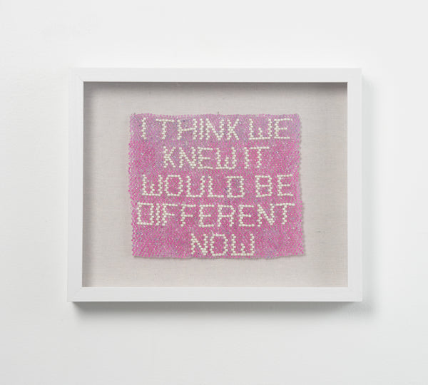 I think we knew it would be different now