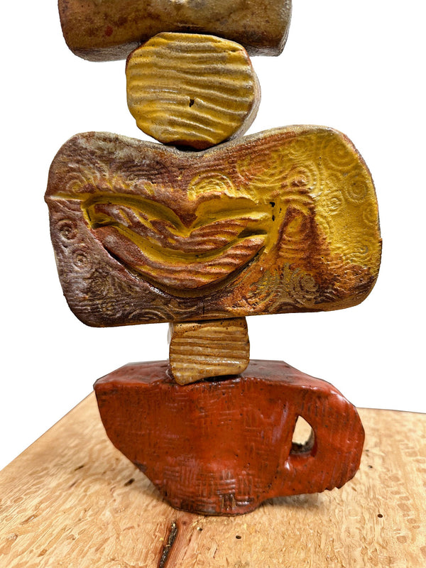 Small Earthtone Ceramic Totem